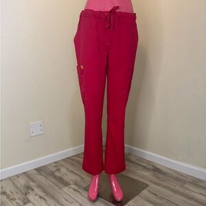 FIGS Women’s Scrub Pants | XS | Red Drawstring Medical Uniform